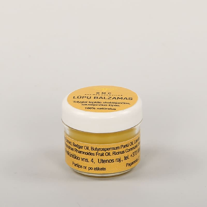 Lūpų balzamas su barsuko taukais 10ml